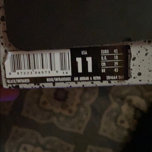 Jordan 6 infrared size 11 barley worn!!! - Picture 3 of 3